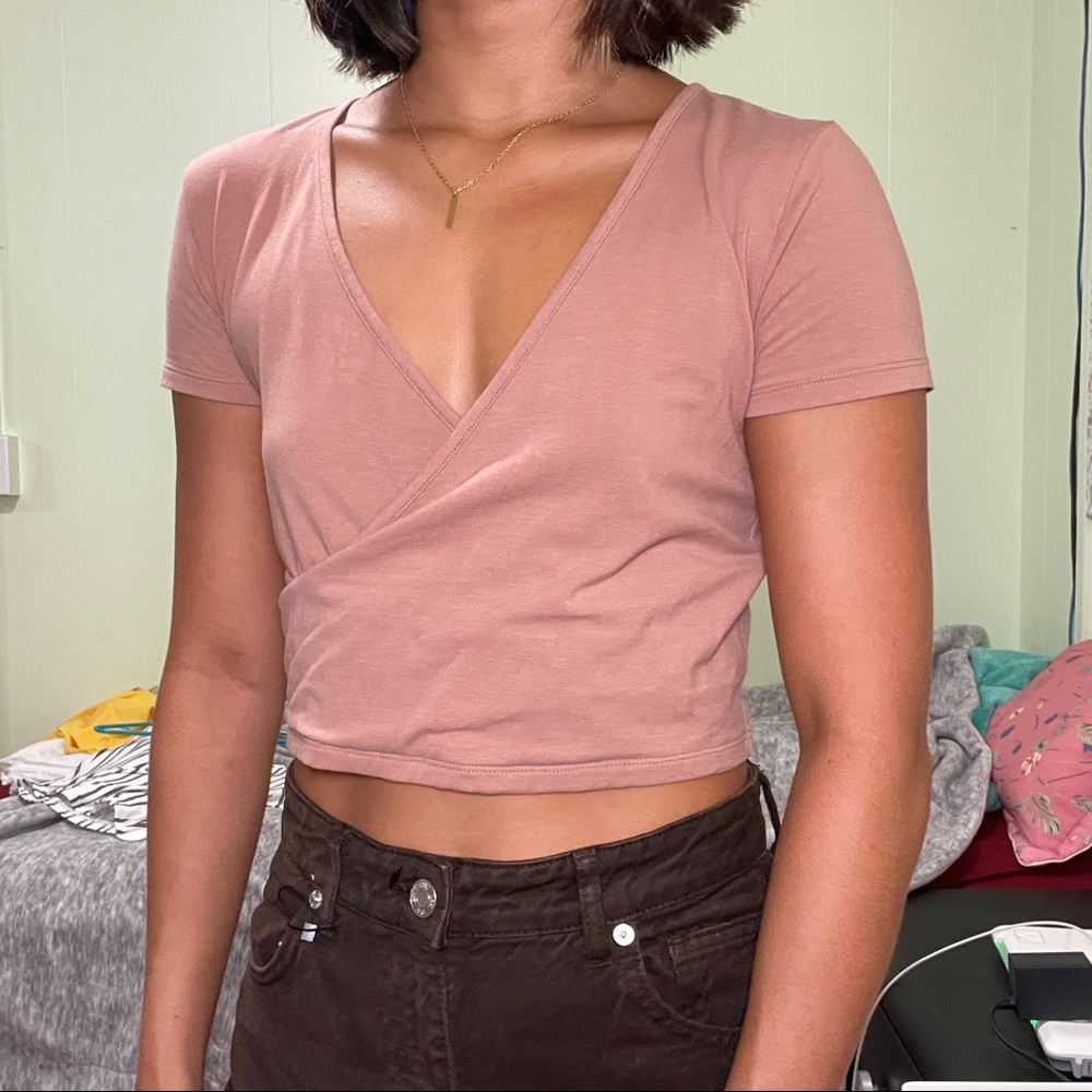 pacsun me to we wrap top